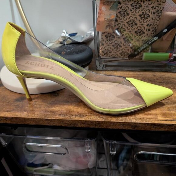 Schutz Chartreuse Heels - Picture 1 of 4